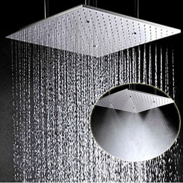 2019 Two Function Stainless Steel Square Shower Head 20 Inches Ceiling Mounted Big Rain Top Shower Head For Bathroom High Quality From Cnokshop