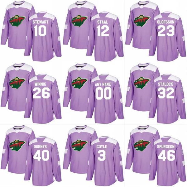 

2018 Fights Cancer Jersey 22 Nino Niederreiter 16 Jason Zucker 11 Zach Parise 17 Marcus Foligno Minnesota Wild Custom Hockey Jerseys