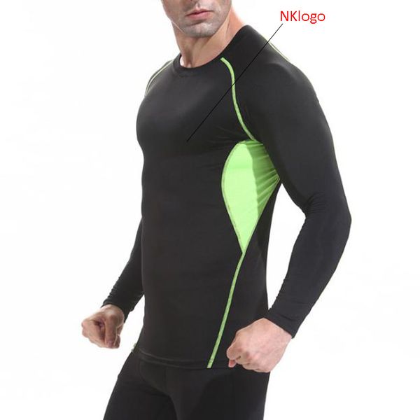 

New 2018 autumn winter tights quick-drying breathable long-sleeve compression GYM training suit running fitness clothing T-shirt men