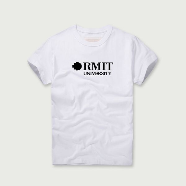 

2018 summer cotton funny t-shirts short sleeves t-shirt men rmit university print youth t-shirts, White;black