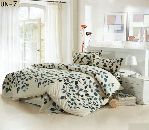 

unihome promotion 2014 new arrival cotton bedding set 4pcs duvet cover sheet pillowcase bed setting