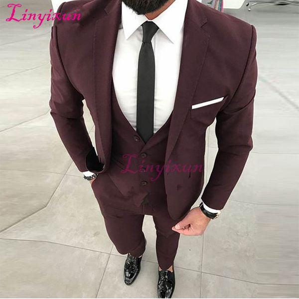 

linyixun custom made wedding suits for men terno masculino slim fit men's suits formal groom suit business wear, White;black