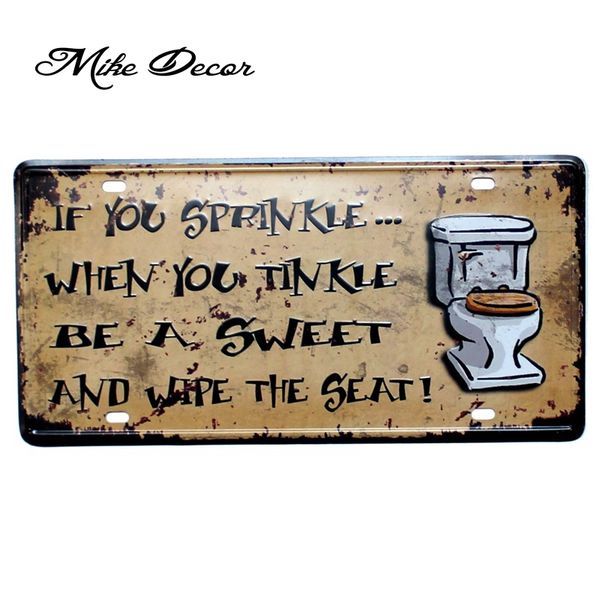 

mike86 ] toilet funny painting pub cafe l decor for room craft tin sign d-532 mix order 30*15 cm