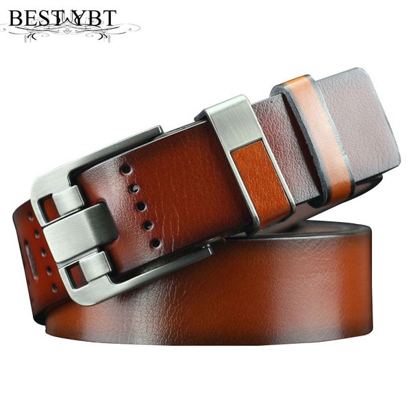 

ybt men selling imitaiton leather men fashion belt personality cowboy alloy pin buckle casual belt, Black;brown