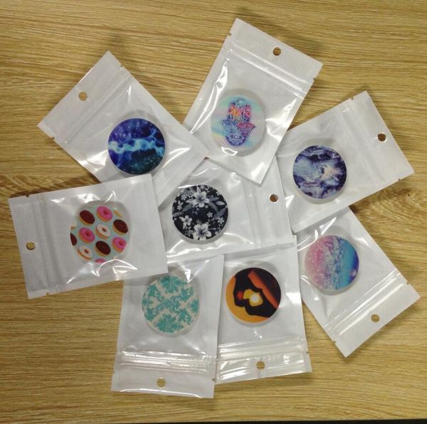 

Universal 360 Degree Cell Phone Holder Mounts bracket with OPP bag Package Real 3M glue Expandable Finger Stand Flexible