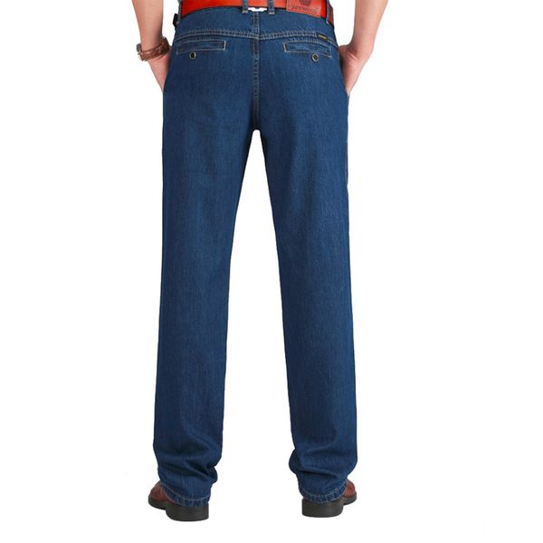 

tiger castle cotton spring summer men jeans slight classic denim pants male washed baggy blue designer causal jeans man