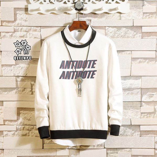 

autumn winter keep warm fashion casual men coat sweater long sleeves men hoodies & sweatshirts men clothing circular collar pullover ay80, Black