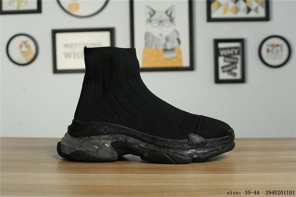 

2018 ale new speed sock speed trainer shoes men women shoes speed stretch-knit shoes mid sneakers size eur 36-44, Black