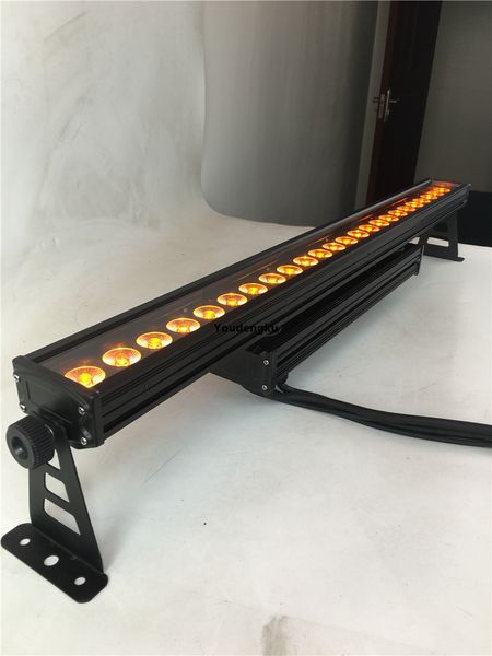 

2 pieces projector 110v/220v led outdoor professional 24x15w 5in1 led bar rgbwa led wall washer light dmx