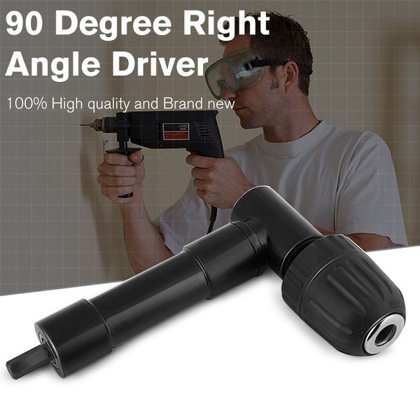 

90 degree right angle driver 3/8" shank keyless chuck range 0.6-6mm self drill adapter electric drill right angle turner