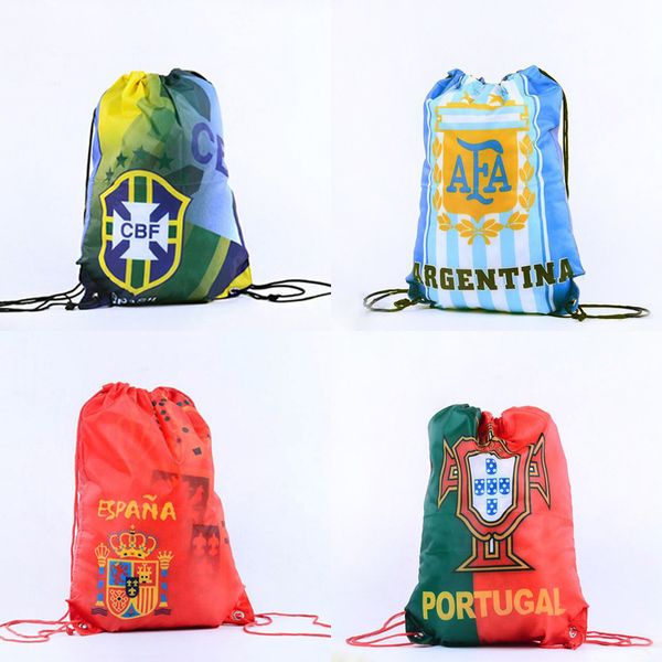 

2018 russia world cup drawstring bag personality digital thermal transfer backpack high capacity storage bags factory direct