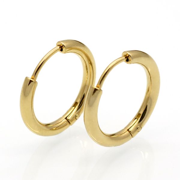 

wholesale- gold color stainless steel hoop earrings for women and men orecchini, fashion mens earings brincos pendientes mujer jewellery, Golden;silver
