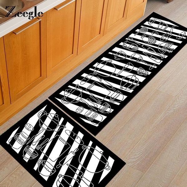 

zeegle anti-slip kitchen mat long bath carpet cooking utensil modern entrance doormat absorbent bedroom living room floor mats blanket