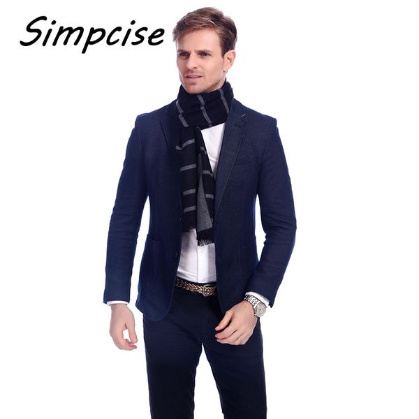 

simpcise] winter scarf men faux cashmere striped scarvess with tassel fashion bussiness designer scarfs fashion wraps a3a18907, Blue;gray