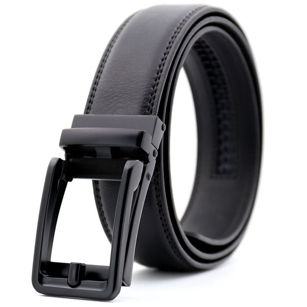 

New design mens belt with Quality automatic buckle Fashion Luxury real Leather belt for men