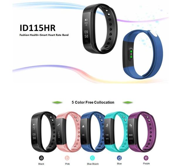 

Whole ale new id115 hr mart wri tband heart rate monitor fitne bracelet id115hr port mart band id115hr dhl