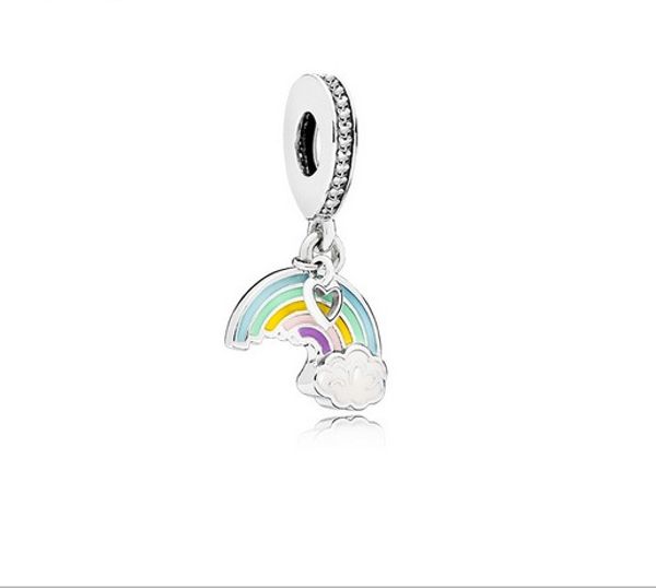 

fits pandora bracelets 30pcs rainbow white clouds dangle charms beads silver charms bead for wholesale diy european necklace jewelry xmas, Black