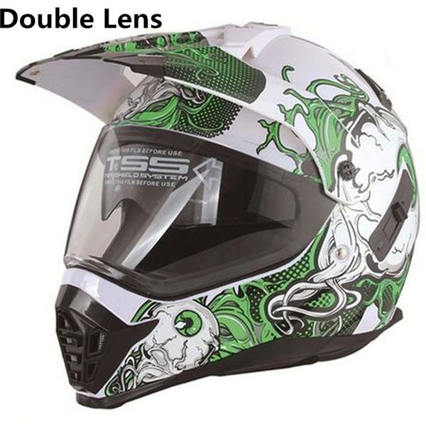 

motocross helmet full face off-road cross country four seasons helmet motorcycle double lens street bike riding s-xxl