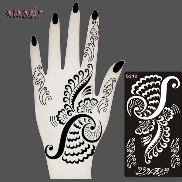 Plantillas De Tatuaje De Henna Con Aerógrafo Con Brillo Temporal