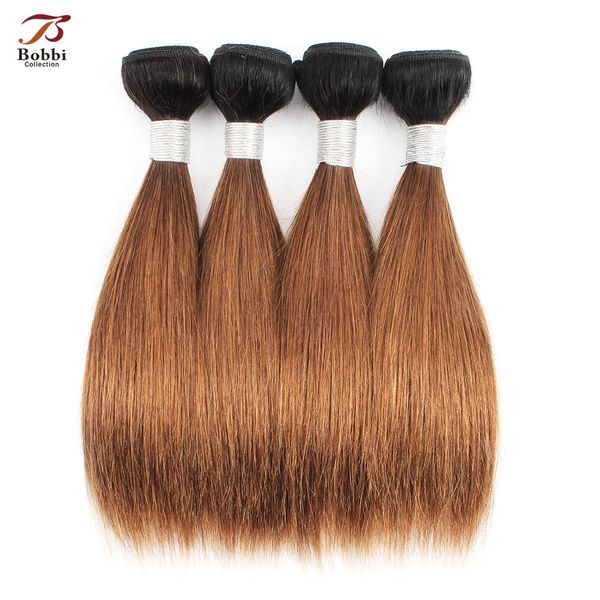 Color 1b 30 Cheap Ombre Brown Straight Hair Weave Bundles 50g 10