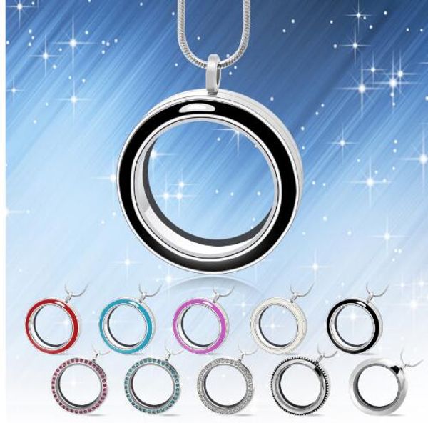 

10pcs/lot diy locket quality diy floating charms locket 30mm round twist living lockets charms pendant (snake chains for, Silver