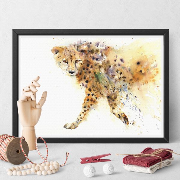 

art canvas poster wildlife watercolour leopard canvas painting wall art home decor modern wall paintings poster unframed