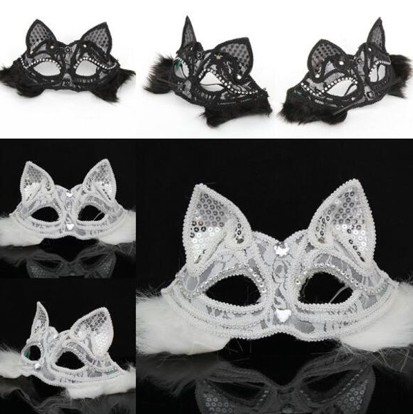 

fox lace feather mask half face eye mask halloween masquerade mask party dance xmas party lady fancy dress