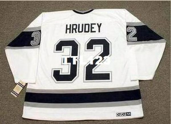 

мужчины # 32 келли хруди лос-анджелес кингз 1993 ccm vintage away home hockey джерси или заказ любое имя или номер ретро-джерси, Black;red