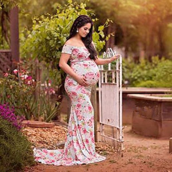 

pregnant women vestidos fashion pgraphy props bebes women maternity pgraphy maxi gown extra long anklelength dress, White
