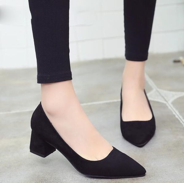 

women shoes fashion square high heels women pointed toe red wedding shoes black dress woman summer ladies shoes women
