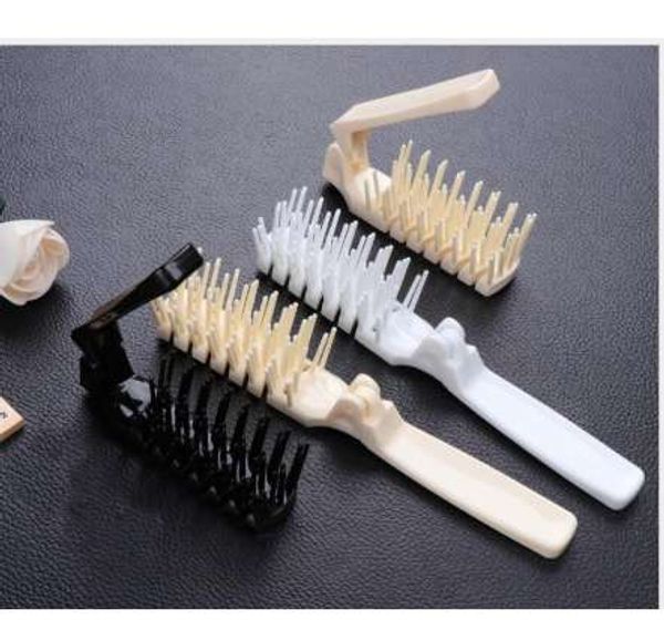 Pettine pieghevole portatile Spazzola per capelli tascabile pieghevole Pettine Elementi essenziali da viaggio Massaggio del cuoio capelluto Spazzola per capelli in plastica per parrucchiere