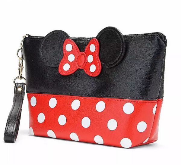 

holding cartoon bow travel cosmetic bag case women handbag storage wash make toiletry zipper organizer bags po aslpi