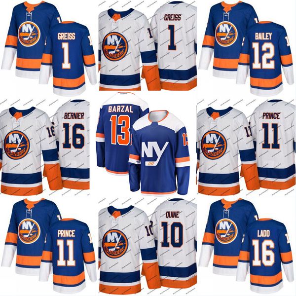 

New York Islanders Jersey 13 Mathew Barzal 10 Alan Quine 11 Shane Prince 12 Josh Bailey 16 Steve Bernier 24 Stephen Gionta Hockey Jerseys