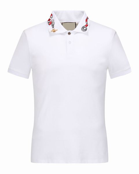 

Spring luxury Italy T-shirt tee Polo High street off whtie embroidery garter Snakes Little bee printing fashion clothing Brand polo shirt