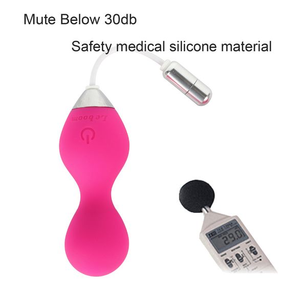 USB-geladene Kegel-Kugeln Vagina Enge Übung 10-Gang-Fernbedienung Drahtlose vibrierende Vaginalkugel Liebesvibrator-Ei Sexspielzeug Y18102605 716O