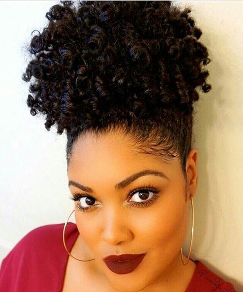 New Hair Ponytail In Off Black Afro Drawstring Ponytail Biba