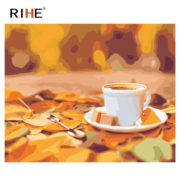 

rihe cafe diy painting by numbers great atmosphere oil painting on canvas cup cuadros decoracion acrylic wall picture home decor