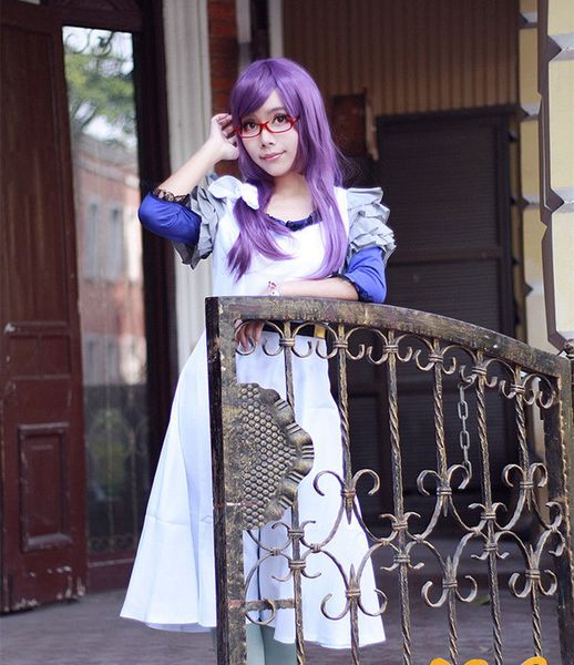 

токио упыри камиширо ризе косплей костюмы белое платье хэллоуин костюм, Black;red