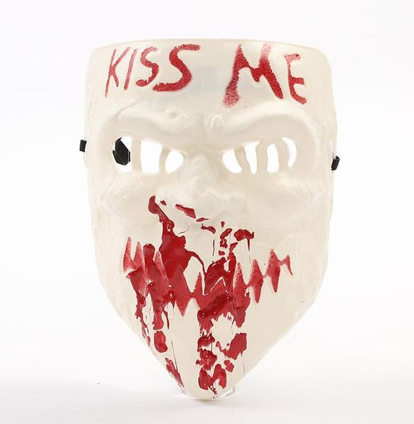 Kiss Me Seçim Yıl PVC Korkunç Maske Sahibi Fantezi Korku Cadılar Bayramı Partisi Cosplay Blooded Volto Tam Yüz Maskeleri Bronzen Silvey Beyaz Hediye