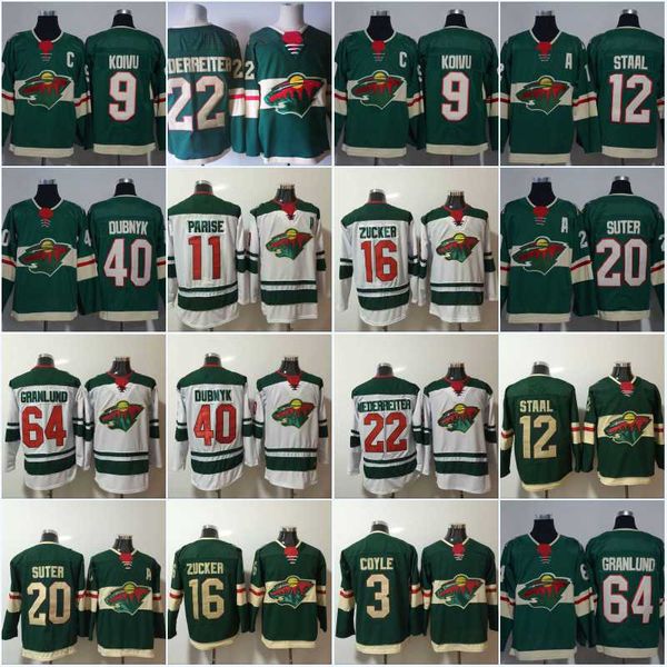 

Minnesota Wild Jersey 9 Mikko Koivu 12 Eric Staal 20 Ryan Suter 3 Charlie Coyle 11 Zach Parise 16 Jason Zucker Hockey Jerseys