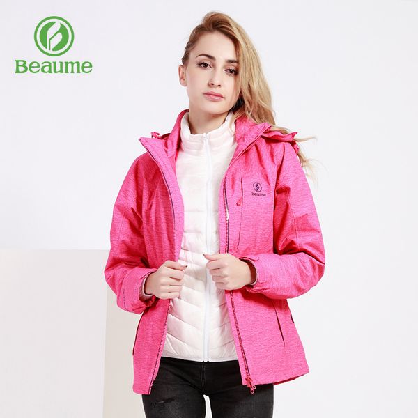 

beaume winter hooded windproof waterproof outwear women's winter down jacket for sports 74064 red, Blue;black