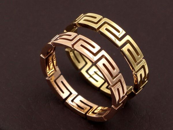 

the new great wall rose gold ring titanium steel fashion simple female models sale, Golden;silver