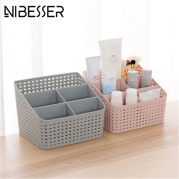 

nibesser multi-functional women cosmetic case mesh wash toiletry storage case brushes storage travel lipsticks holder beauty box