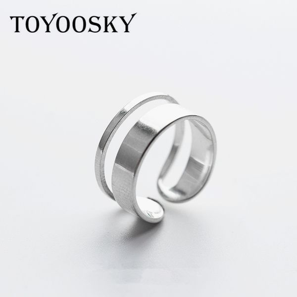 

s925 new design open finger ring punk lovely personality multilayer hollow exaggerated geometry accessories, Golden;silver