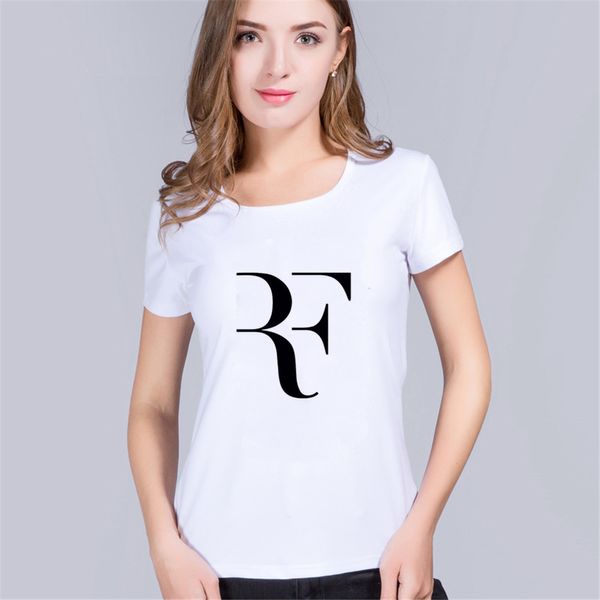 

new summer roger federer women t shirt rf raglan tshirt fashion 100% cotton hip hop loose t-shirt tees brand clothing mujer, White