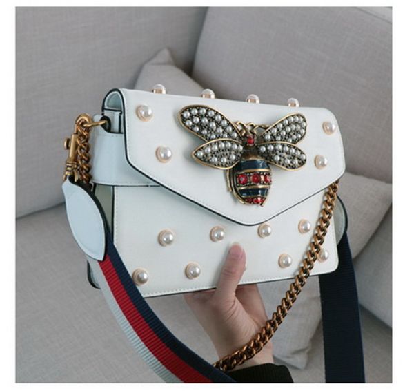 

Sale fa hion vintage handbag women bag de igner handbag pearl decorative genuine leather chain bag cro body and houlder bag