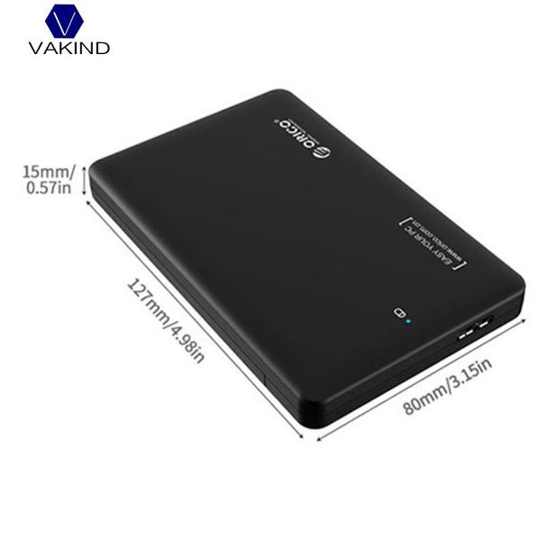 

VAKIND USB3.0 To SATA HDD SSD External Enclosure Box Disk Case 1T With USB Cable For 2.5 inch Hard Disk Drive