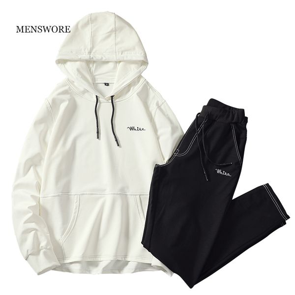 

menswore mens set sportswear spring autumn hoodies sweatshirts sets men's tracksuits mens hoodies+pants, Gray