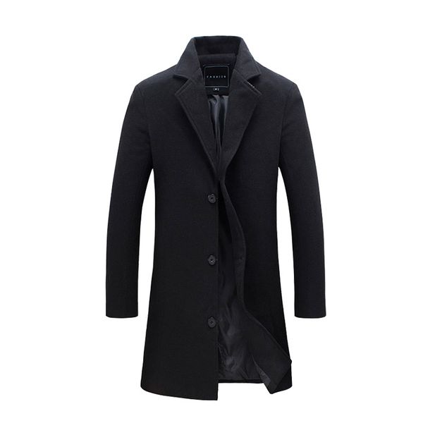 

pattern men fashion jackets men slim fits coats business mens long winter windproof outwears plus size 5xl black new, Black;brown