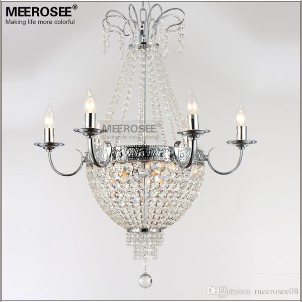 French Empire Crystal Chandelier Light Fixture Vintage Crystal